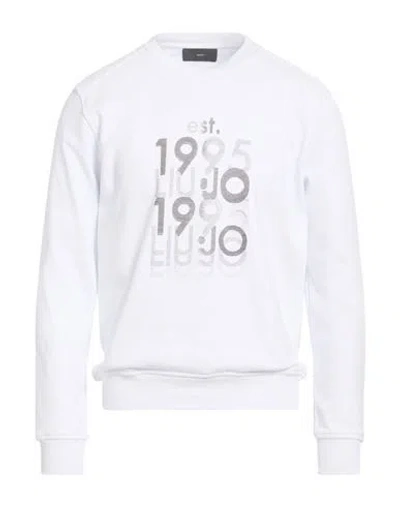Liu •jo Man Man Sweatshirt White Size Xl Cotton, Elastane In White