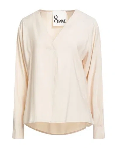 8pm Woman Top Cream Size S Rayon, Polyester In Neutral