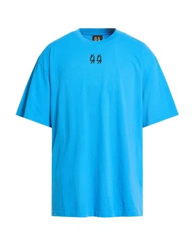 44 Label Group Man T-shirt Azure Size M Cotton In Blue