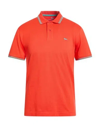 Harmont & Blaine Man Polo Shirt Coral Size Xxl Cotton In Red