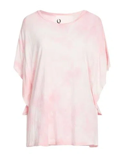 8pm Woman T-shirt Pink Size M Viscose, Linen In Animal Print