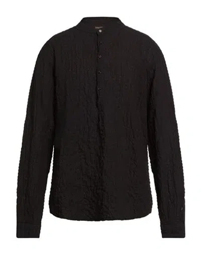 En Avance Man Shirt Black Size Xxl Cotton, Elastane In Black