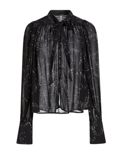 Free People Woman Shirt Black Size L Polyester In Black