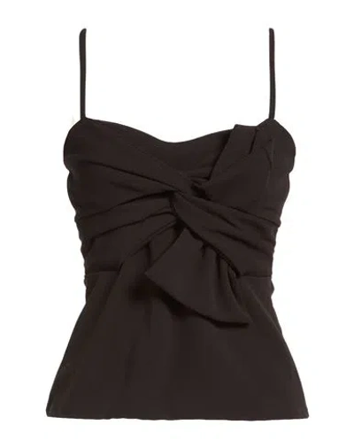 Denny Rose Woman Top Black Size 8 Polyester, Elastane In Black