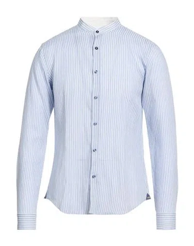 At.p.co At. P.co Man Shirt Blue Size 17 ½ Linen In Blue