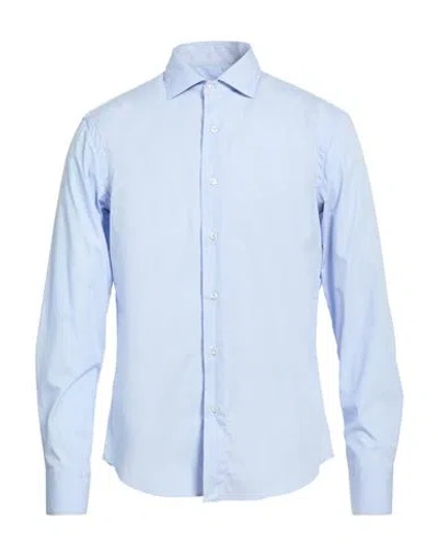 At.p.co At. P.co Man Shirt Sky Blue Size 17 Cotton In Blue