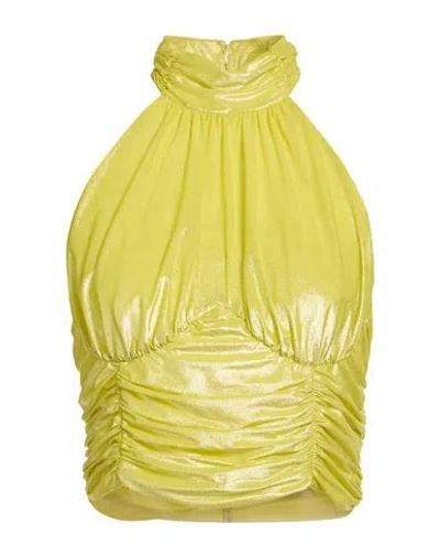Elisabetta Franchi Woman Top Lime Green Size 10 Polyamide, Elastane In Yellow