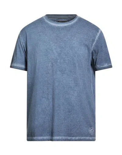 At.p.co At. P.co Man T-shirt Blue Size L Cotton In Blue