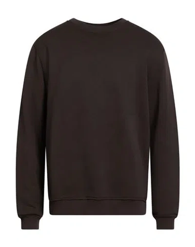 Hinnominate Man Sweatshirt Dark Brown Size L Cotton, Elastane In Brown