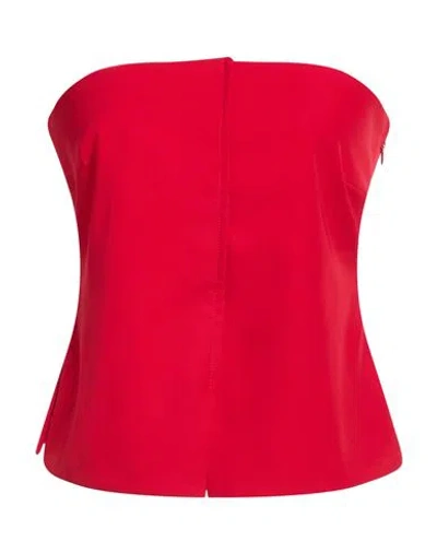 Soallure Woman Top Red Size 8 Polyester, Elastane In Pink