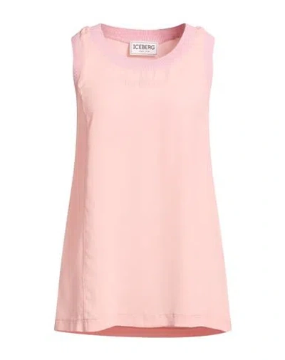 Iceberg Woman Tank Top Pink Size 4 Acetate, Silk, Cotton In Pink