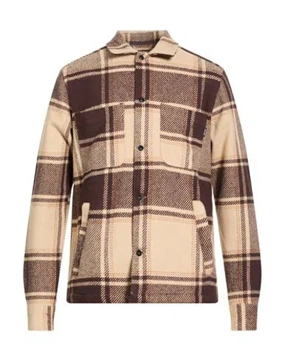 Only & Sons Man Shirt Beige Size M Cotton, Polyester In Multi