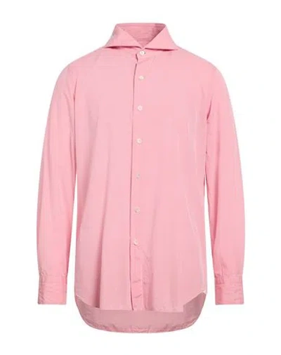 Finamore 1925 Man Shirt Pink Size 16 ½ Cotton In Pink