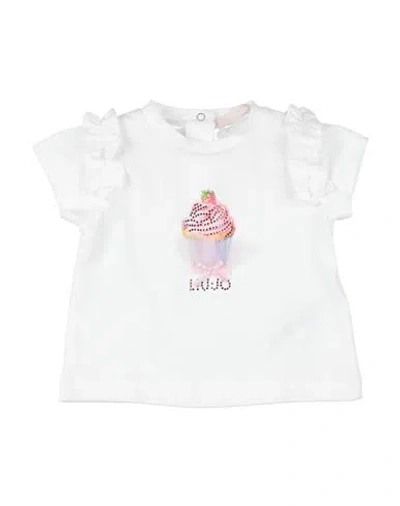 Liu •jo Newborn Girl T-shirt White Size 3 Cotton, Elastane In White