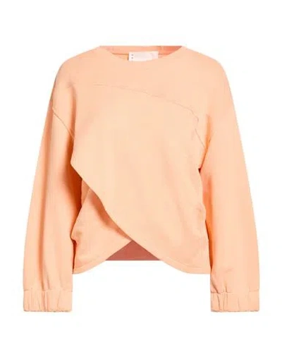 8pm Conscious Woman Sweatshirt Apricot Size M Cotton, Elastane In Orange
