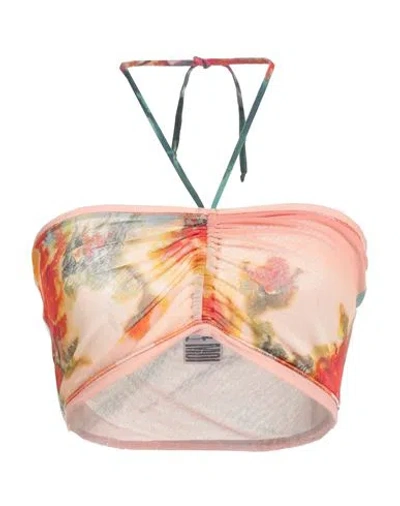 Jean Paul Gaultier Woman Top Salmon Pink Size L Polyamide In Multi