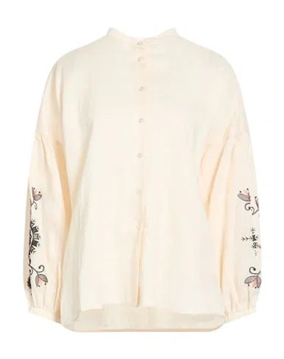 Weekend Max Mara Woman Shirt Beige Size 6 Linen In Neutral