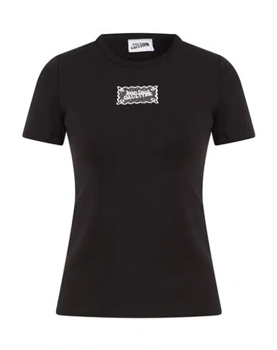 Jean Paul Gaultier Woman T-shirt Black Size L Cotton, Elastane In Black