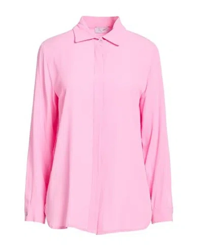 Hopper Woman Shirt Pink Size 10 Acetate, Silk In Pink