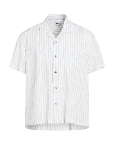 Obey Man Shirt Charcoal Size Xl Cotton In White