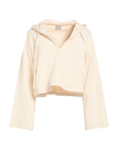 Baserange Woman Sweatshirt Cream Size L Organic Cotton In Neutral