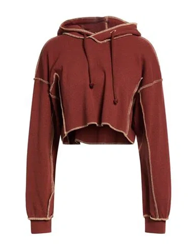 Baserange Woman Sweatshirt Brown Size L Organic Cotton, Hemp, Elastane In Brown