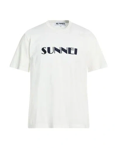 Sunnei Man T-shirt White Size L Organic Cotton In White