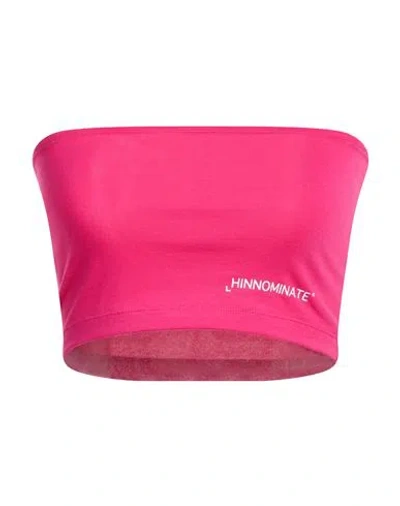 Hinnominate Woman Top Fuchsia Size S Cotton, Elastane In Pattern