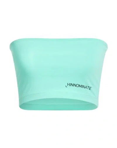 Hinnominate Woman Top Light Green Size S Cotton, Elastane In Multi