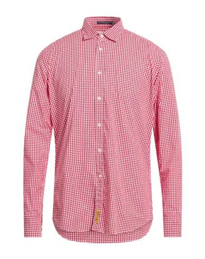 B.d.baggies B. D.baggies Man Shirt Red Size Xl Cotton In Pink