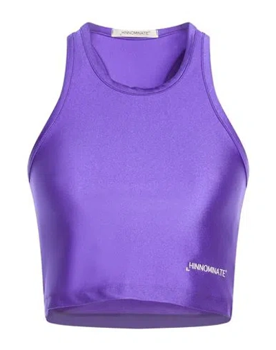Hinnominate Woman Top Purple Size L Polyamide, Elastane In Purple