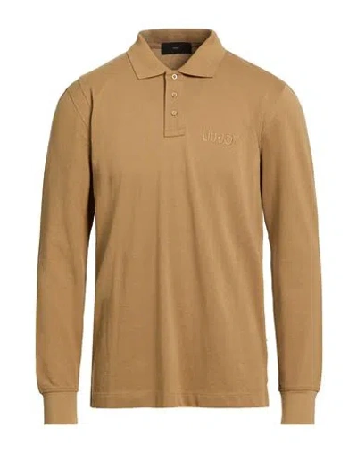 Liu •jo Man Man Polo Shirt Camel Size L Cotton In Brown