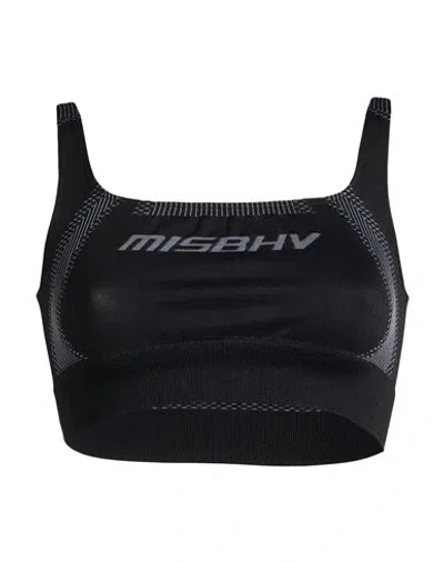 Misbhv Sport Woman Top Black Size M Polyamide, Polyester, Elastane In Black