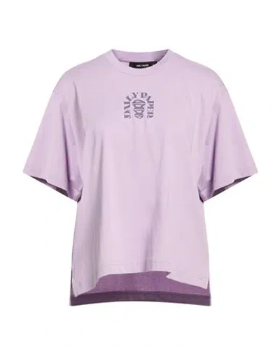 Daily Paper Woman T-shirt Lilac Size L Cotton, Polyester In Purple