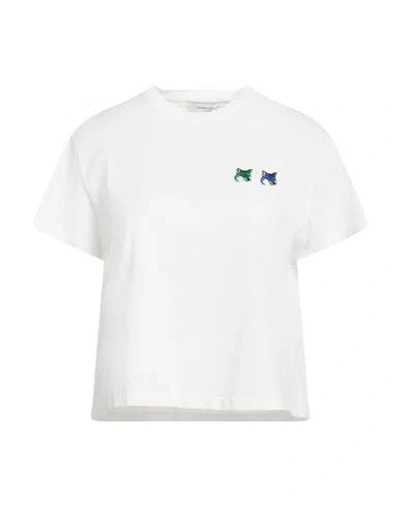 Maison Kitsuné Woman T-shirt White Size M Cotton In White