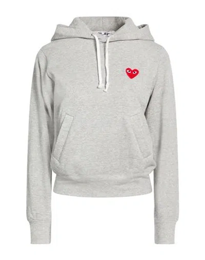 Comme Des Garçons Play Woman Sweatshirt Light Grey Size L Cotton In Gray