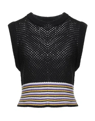 8pm Conscious Woman Top Black Size S Cotton, Acrylic In Multi