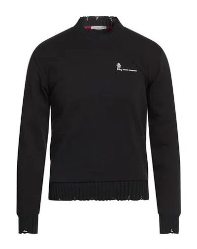 Grey Daniele Alessandrini Man Sweatshirt Black Size S Cotton In Black