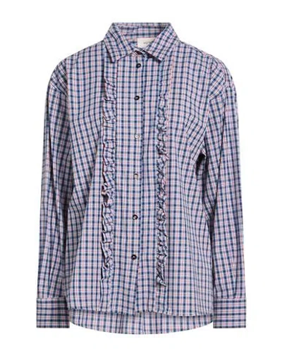 Vicolo Woman Shirt Blue Size M Cotton, Elastane In Blue