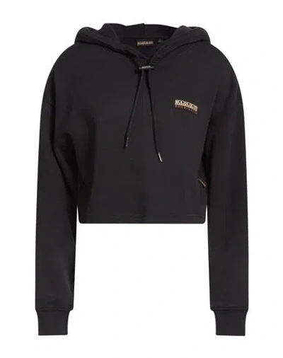 Napapijri Woman Sweatshirt Black Size Xs Cotton, Elastane In Black