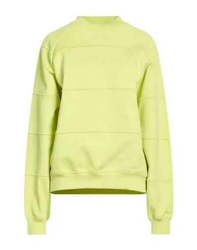 Sunnei Woman Sweatshirt Yellow Size L Organic Cotton In Yellow