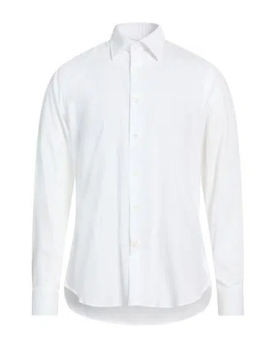 Agho Man Shirt White Size 17 Cotton In White