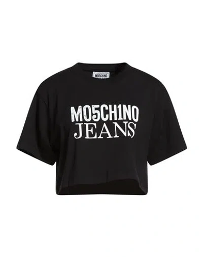 Moschino Jeans Woman T-shirt Black Size S Cotton In Black