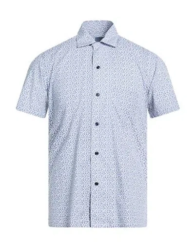 Dandylife By Barba Napoli Man Shirt Blue Size 17 ½ Cotton In Blue