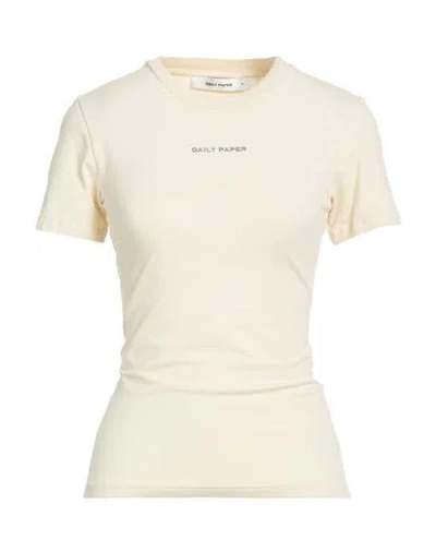 Daily Paper Woman T-shirt Ivory Size S Cotton, Elastane In Neutral