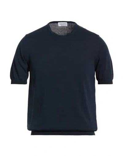 Heritage Man Sweater Midnight Blue Size 38 Cotton In Blue