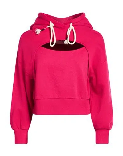 8pm Woman Sweatshirt Magenta Size Xxs Cotton, Elastane In Red