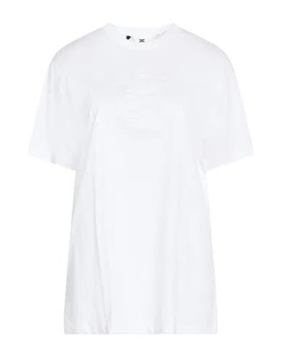 Elisabetta Franchi Woman T-shirt Off White Size 8 Cotton In White