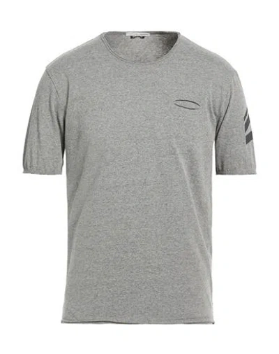 Grey Daniele Alessandrini Man T-shirt Grey Size M Cotton In Gray