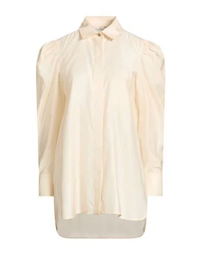 Max Mara Woman Shirt Beige Size 10 Cotton In Neutral